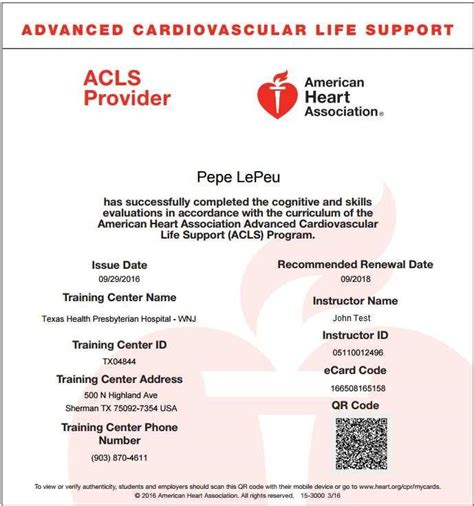 american heart association acls certification